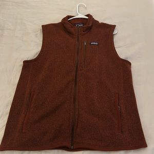 🔴🟠 MINT CONDITION BURNT ORANGE PATAGONIA VEST SIZE XL! 🟠🔴